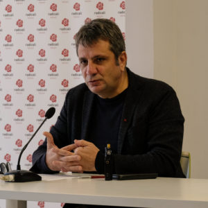 Massimiliano Iervolino durante confefrenza stampa referendum termovalorizzatore